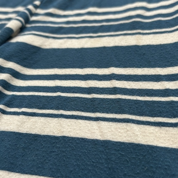 Kickee pants Fishing Stripe Blue White Bamboo Pajama Set - Picture 6 of 7